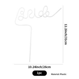 1pc Creative Letter Art Straw Food Grade PP Plastic Bar Party Drinking Straws Flexible Bendable