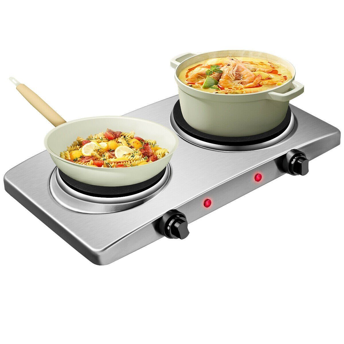 1800W Double Hot Plate Electric Countertop Burner 1800W Double Hot Plate Electric Countertop Burner