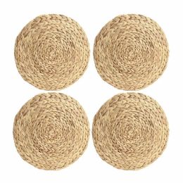 Set of 4 Pack Round Water Hyacinth Placemats