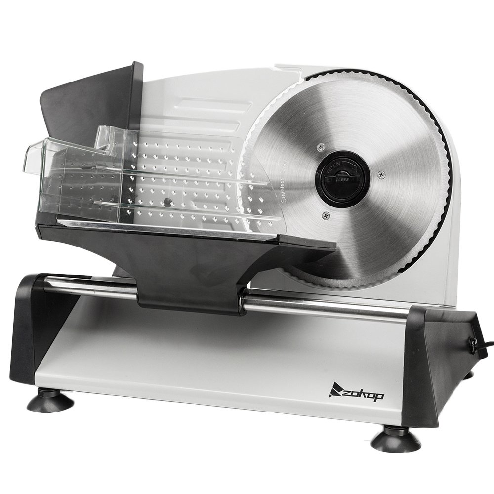Meat Slicer, Electric Deli Food Slicer with Removable 7.5'' Serrated & Stainless Steel Blade Meat Slicer, Electric Deli Food Slicer with Removable 7.5'' Serrated & Stainless Steel Blade