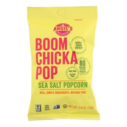 Angie's Kettle Corn Boom Chicka Pop Sea Salt Popcorn - Case of 24 - 0.6 oz.