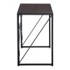 Folding Computer Desk Writing Table for Home Office Steel Frame Brown