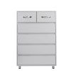 Six drawer side table-Grey