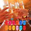 Wine Glass Charms Tags Silicone Wine Glass Drink Markers for Bar Party Martinis Cocktail Champagne