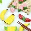 8Pcs Ceramics Decorative Fruit Chopstick Holder Rest Watermelon and Strawberry Tableware Stand