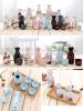 5 Pcs Ceramic Japanese Sake Set Traditional 1 Tokkuri Bottle & 4 Ochoko Cups [D]