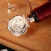 1pc Golden Rose-shaped Red Wine Stopper New Bottle Stopper Wine Storage Twist Cap Plug Reusable