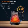 Electric Gooseneck Kettle Ultra Fast Boiling Hot Water Kettle Leak-Proof Design, Auto Shutoff Anti-dry Protection, 1200W-0.8L, Matte Black