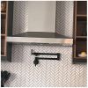 Pot Filler Faucet Wall Mount,Commercial Kitchen Faucet Folding Stretchable with Double Joint Swing Arms,Kitchen Sink Faucet with Single Hole 2 Handles