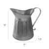 Benzara Vintage Style Galvanized Metal Milk Pitcher, Gray