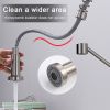 Brushed Nickel Kitchen Faucet with Pull-Down Sprayer, Commercial Lead-Free 304 Stainless Steel Single Handle Kitchen Faucets for 1 Or 3 Holes Sinks, R