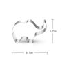 Animal Elephant Shape Aluminum Biscuit Mold Baking cookie moulds