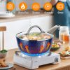 18cm/ 1.5L Induction Saucepan with Lid, Milk Pan Non Stick Saucepan, Aluminum Ceramic Coating Cooking Pot - PFOA Free with Stainless Steel Handle, Sui