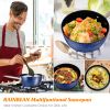18cm/ 1.5L Induction Saucepan with Lid, Milk Pan Non Stick Saucepan, Aluminum Ceramic Coating Cooking Pot - PFOA Free with Stainless Steel Handle, Sui