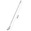 Bar Spoon Cocktail Mixing Stirrers for Drink Stainless Steel Spiral Long Handle 12 Inches Silver