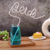1pc Creative Letter Art Straw Food Grade PP Plastic Bar Party Drinking Straws Flexible Bendable