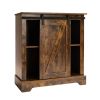 Buffet & Sideboard with Sliding Barn Door Multi-functional Storage Cabinet For Farmhouse