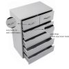 Six drawer side table-Grey