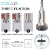 Brushed Nickel Kitchen Faucet with Pull-Down Sprayer, Commercial Lead-Free 304 Stainless Steel Single Handle Kitchen Faucets for 1 Or 3 Holes Sinks, R