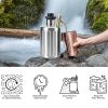 Beer Mini Keg 64 Oz Mini Keg Growler W/Tap Faucet Pressurized Growler Stainless Steel Pressurized Beer Growler with Co2 Pressure Regulator Beer Dispen