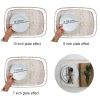 L19.3'' x W13.8'' Rectangular White Bamboo Wicker Serving Trays with Handles set 4