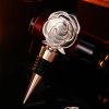1pc Golden Rose-shaped Red Wine Stopper New Bottle Stopper Wine Storage Twist Cap Plug Reusable