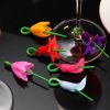 6pcs/set Hot Sale Flowers Wine Cup Marker Party Dedicated Glass Cup Recognizer Tools Wine Glasses Silicone Label
