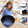 18cm/ 1.5L Induction Saucepan with Lid, Milk Pan Non Stick Saucepan, Aluminum Ceramic Coating Cooking Pot - PFOA Free with Stainless Steel Handle, Sui