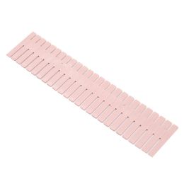 Drawer Dividers Organizer 4 Pack, Adjustable Grid Drawer Separators for Socks Underwear Makeup Storage (Color: pink, size: 14.6Ã—2.76in)
