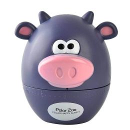 Creative Rondaful Little Bear and Calf Shape Mechanical Timer for Home Kitchen (Color: Black)