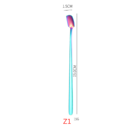 1PC/5PCStainless Steel Long Handle Stainless Steel Tea Spoon Coffee Ice Cream Spoon (Color: pink, size: 1pc)