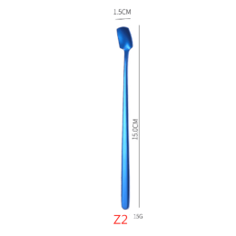 1PC/5PCStainless Steel Long Handle Stainless Steel Tea Spoon Coffee Ice Cream Spoon (Color: Purple, size: 1pc)