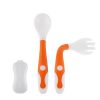 Baby Utensils Spoons Forks Set With Travel Safe Case Toddler Babies Children Feeding Training