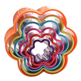1 Set Cookies Cutter Frame Cake Mould DIY Star Tree Round Heart Flower Mold (Color: Z2, size: Flower)