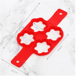 Baking Tools Silicone Egg Omelette 4 With 4 Holes Silicone Egg Omelette Pancake With Multiple Option (size: 78085)