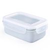 Round Mini Refrigerator Crisper Lunch Box Kitchen Plastic Storage Rectangular Sealed Case