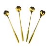 4pcs/set Stainless Steel Flowers Shaped Stirring Spoon