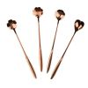 4pcs/set Stainless Steel Flowers Shaped Stirring Spoon