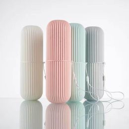 Toothbrush Holder Bathroom Non-slip Strip Storage Case Mouthwash Cup (Color: green)
