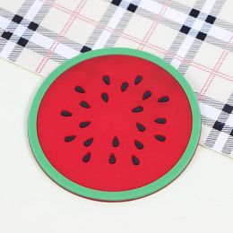 5pc/set Cup Mat Pad Coaster Fruit Shape Silicone Cup Pad Slip Insulation Pad Hot Drink (size: Watermelon)