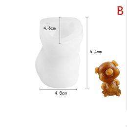 DIY ice model 3D cute animal soft silicone ice model creative coffee ice sculpture (size: B)