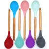 1Pc of Wood Handle Silicone kitchenware Health Kitchenware and kitchen Accessories