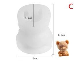 DIY ice model 3D cute animal soft silicone ice model creative coffee ice sculpture (size: C)