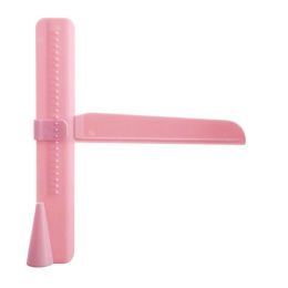Cake Scraper Smoother Adjustable Spatulas Cake Edge Smoother Cream DIY Bakeware Tool (Color: pink)
