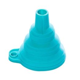 1pc Portable Silicone Foldable Funnel Collapsible Mini Hopper Gadget (Color: Blue, size: 7.5*7.5cm)