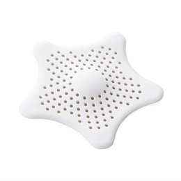 Creative Bathroom Shower Drain Cover Starfish Hair Filter Kitchen Sink Strainer (Color: White)
