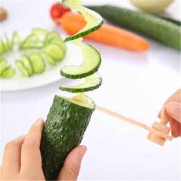 Portable Kitchen Vegetable Potato Carrot Cutting Tool Cooking Spiral Slicer (Color: pink, size: one size)