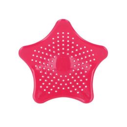 Creative Bathroom Shower Drain Cover Starfish Hair Filter Kitchen Sink Strainer (Color: rose)