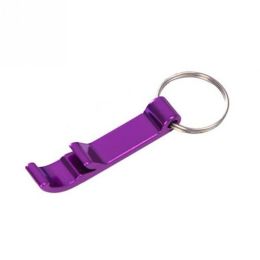 Colorful 4 In 1 Bottle Opener Metal Beer Bar Open Bottle Tool Summer Beverage Beer Accessories (Color: Purple)