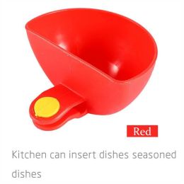 Creative Kitchen Condiment Dish Multi-purpose Can Be Added To The Bowl Dish Dressing Dish Salad Dres (Color: Red)